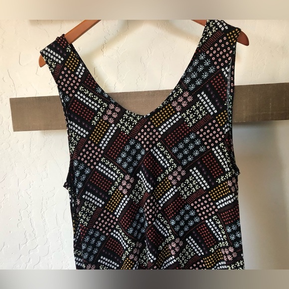 Joyspun|Boho floral patchwork style midi dress w pockets, sleeveless & drapey•XL - Picture 6 of 10